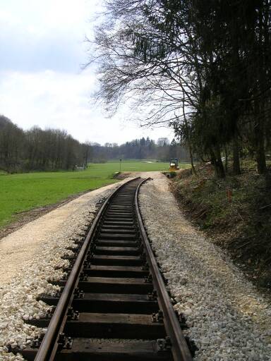 Das Gleisende, Blickrichtung Dischingen (Größe ca. 42kB)