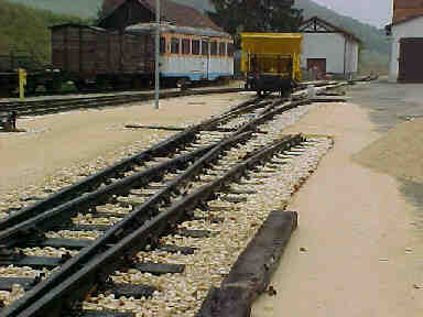 Weiche 7 und 8 Sicht Richtung Bahnhofsausfahrt (12 Kb)